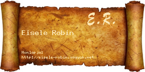 Eisele Robin névjegykártya